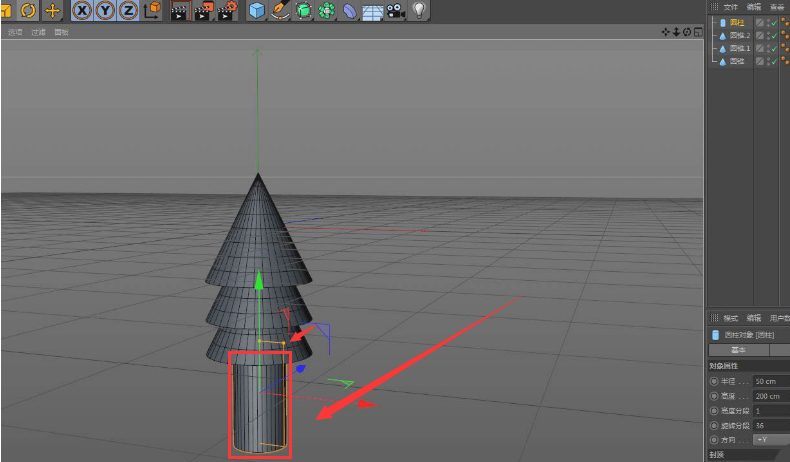 C4D如何创建树木模型