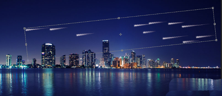 ps怎么制作流星雨图片背景