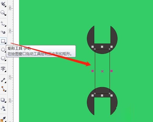 CorelDraw X7怎么绘制扳手