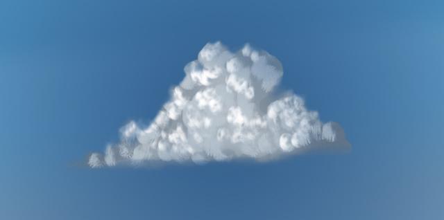 Photoshop怎样绘制蓬云彩