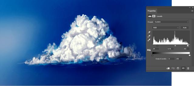 Photoshop怎样绘制蓬云彩