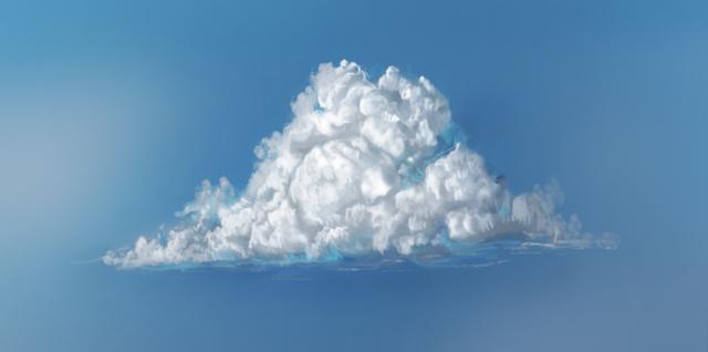 Photoshop怎样绘制蓬云彩