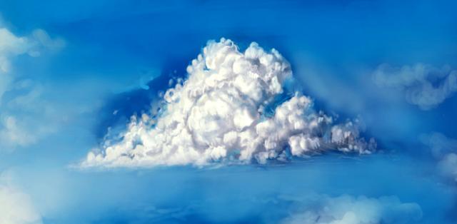 Photoshop怎样绘制蓬云彩