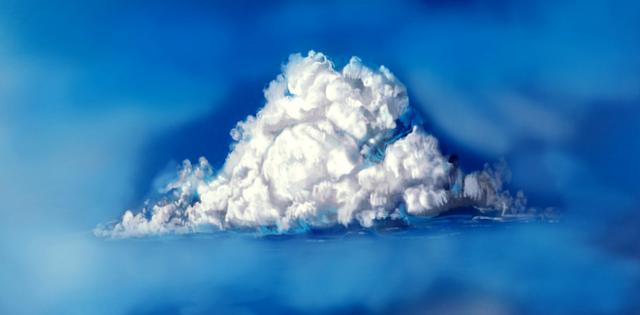 Photoshop怎样绘制蓬云彩