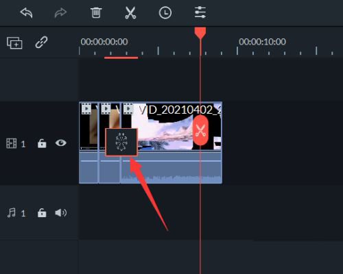 万兴喵影怎么制作瞳孔转场效果