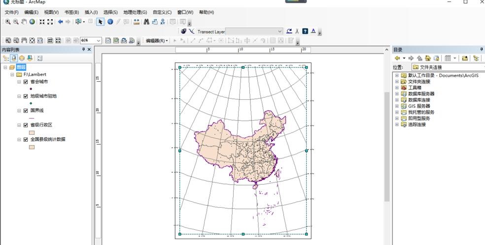 arcgis软件如何为地图添加经纬度