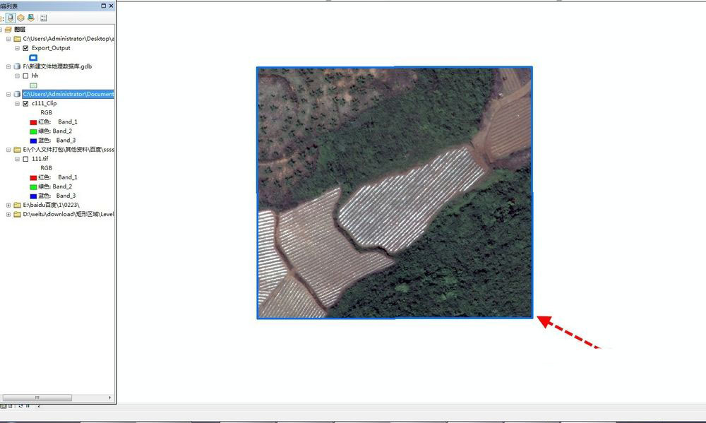 arcgis怎样裁剪影像tif