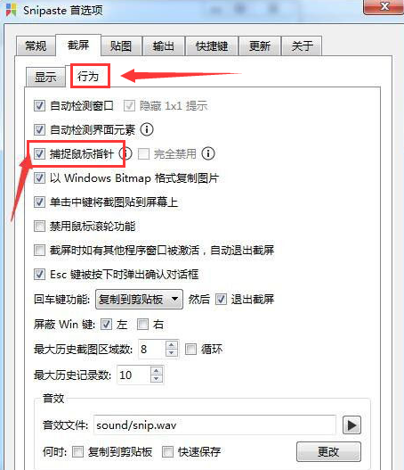 Snipaste截屏首选项怎么设置