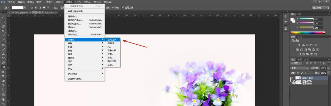 PS图片怎么快速转换成油画效果
