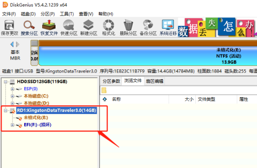 diskgenius如何批量格式化USB磁盘
