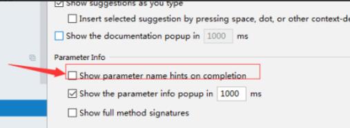 IntelliJ IDEA怎样设置在完成时显示参数名称提示