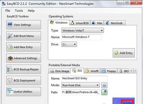 EasyBCD引导iso镜像系统的方法