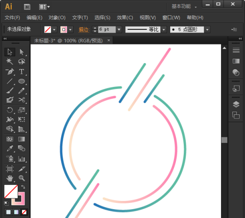 ai如何将线条变成圆头