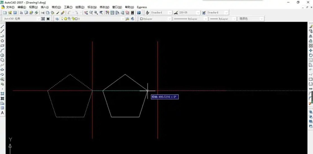 AutoCAD2007怎么拉伸图形