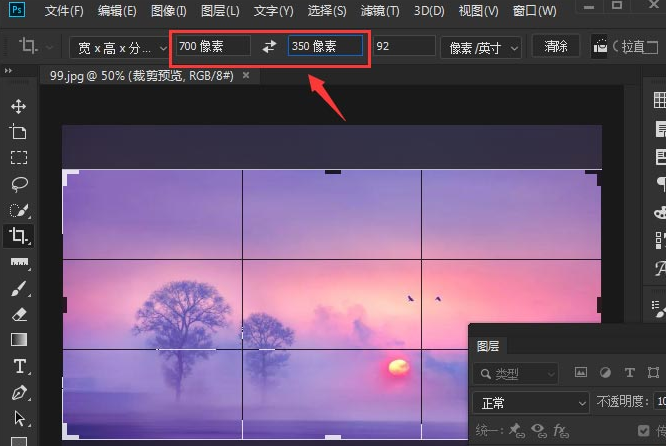 ps怎么裁剪图片固定尺寸