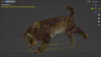 《上古卷轴5：天际重制版》军刀猫攻击动画MOD