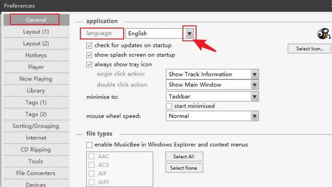 MusicBee音乐播放器怎么设置中文