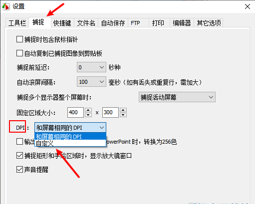 FastStone Capture怎么设置dpi