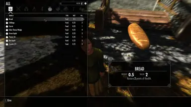 《上古卷轴5：天际重制版》给乞丐食物MOD