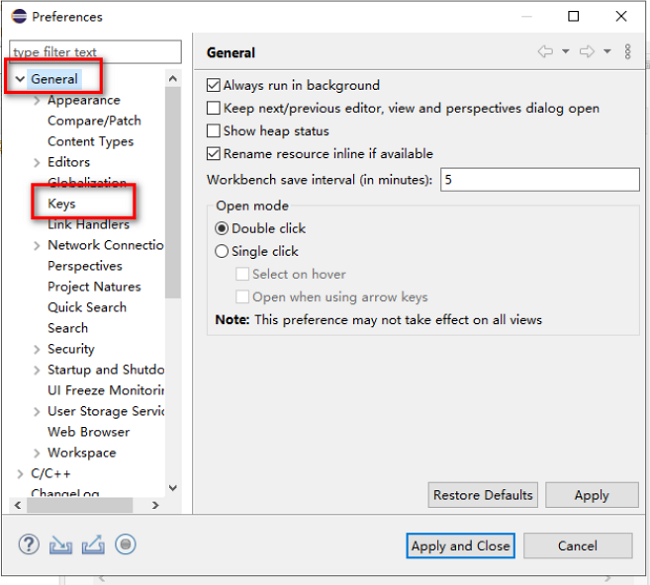 Eclipse如何自定义设置快捷键