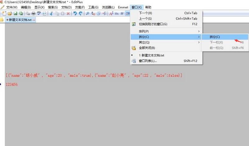 EditPlus怎么拆分显示窗口