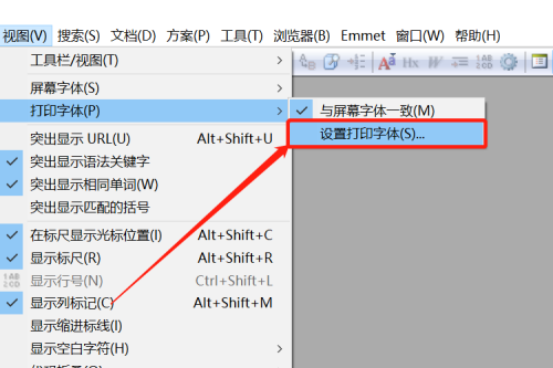 EditPlus怎么设置打印字体