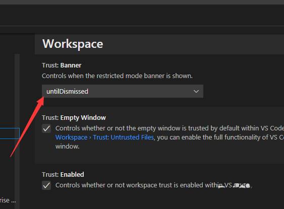 VSCode怎么设置总是显示横幅