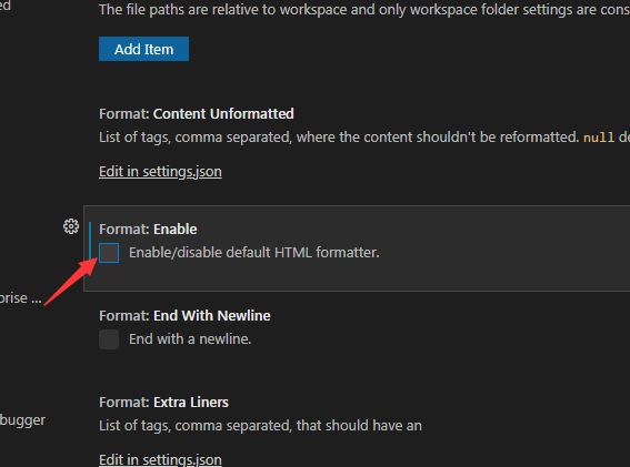 VSCode怎么关闭启用格式