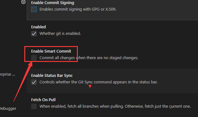 Vscode怎么开启智能提交