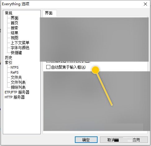 Everything怎么开启自动聚焦输入框