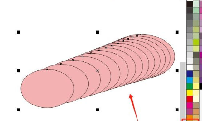 coreldraw怎么调和对象颜色与间距调整