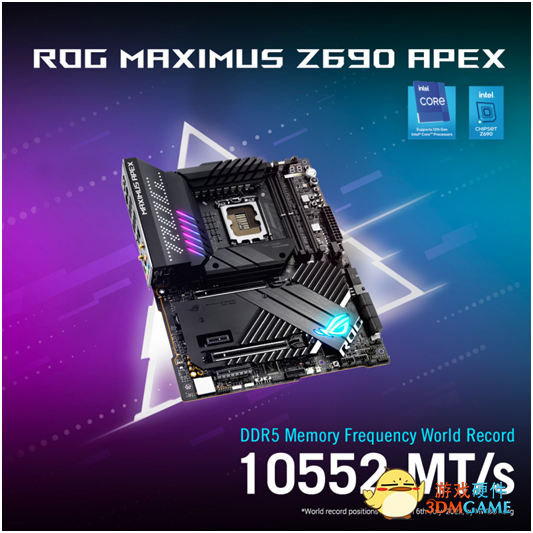 只为超越 华硕ROG Z690 APEX主板创DDR5-10552！