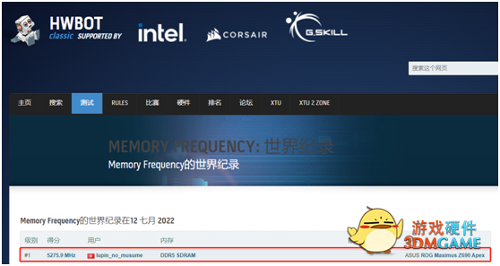 只为超越 华硕ROG Z690 APEX主板创DDR5-10552！