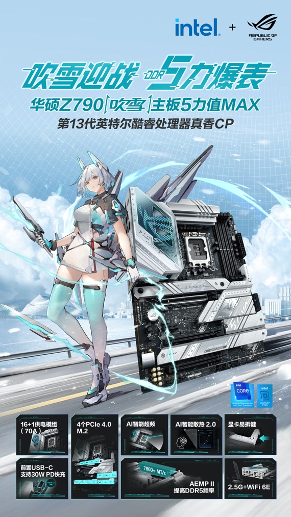支持DDR5 华硕Z790吹雪主板正式首发