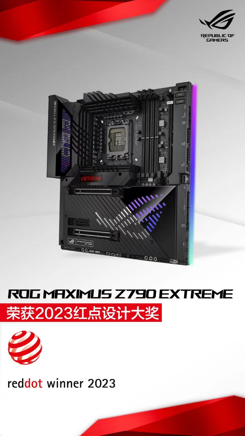 华硕Z790/X670E主板勇夺2023红点设计大奖