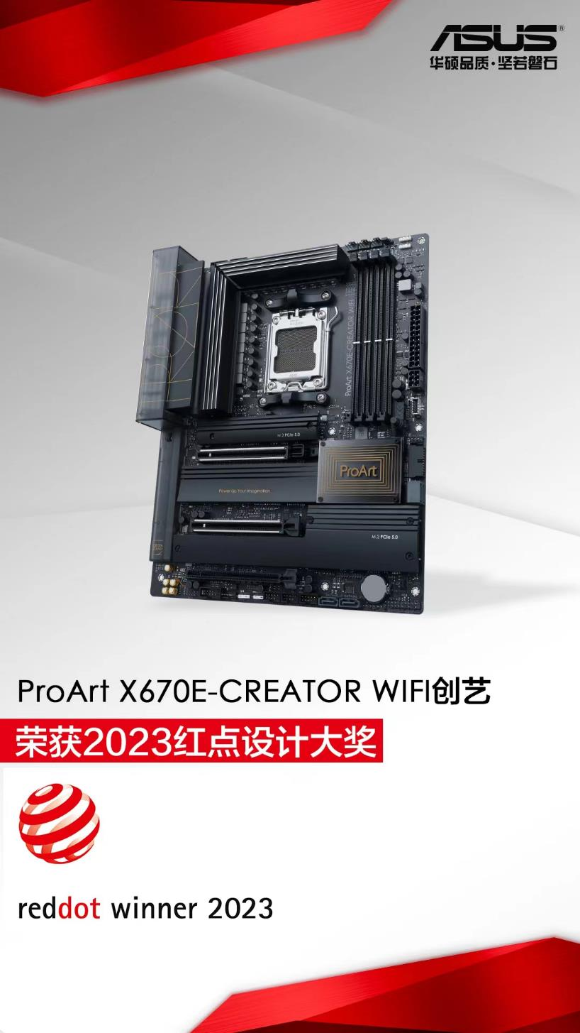 华硕Z790/X670E主板勇夺2023红点设计大奖