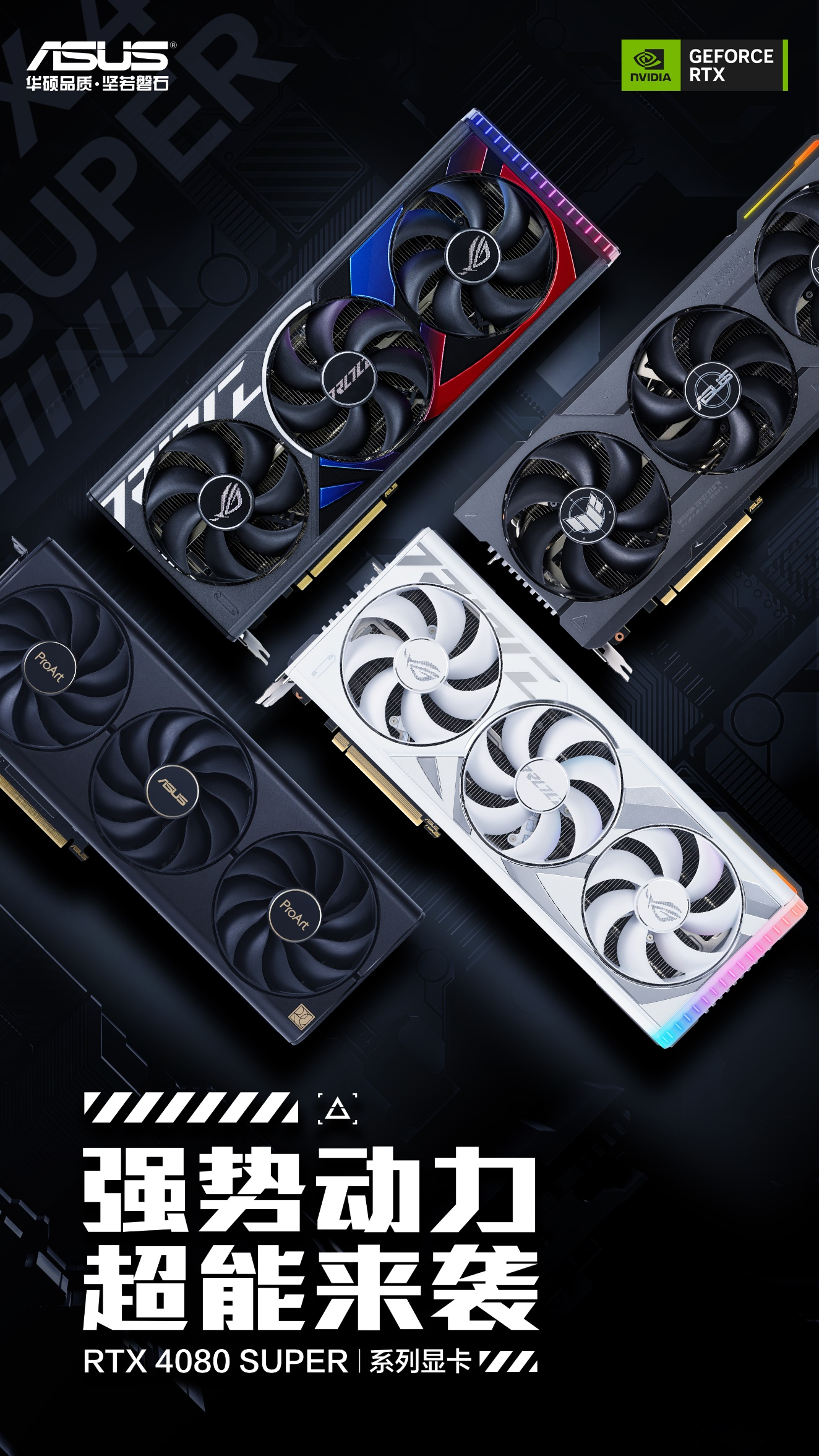 SUPER超能力 华硕RTX 4080 SUPER显卡信仰上线！