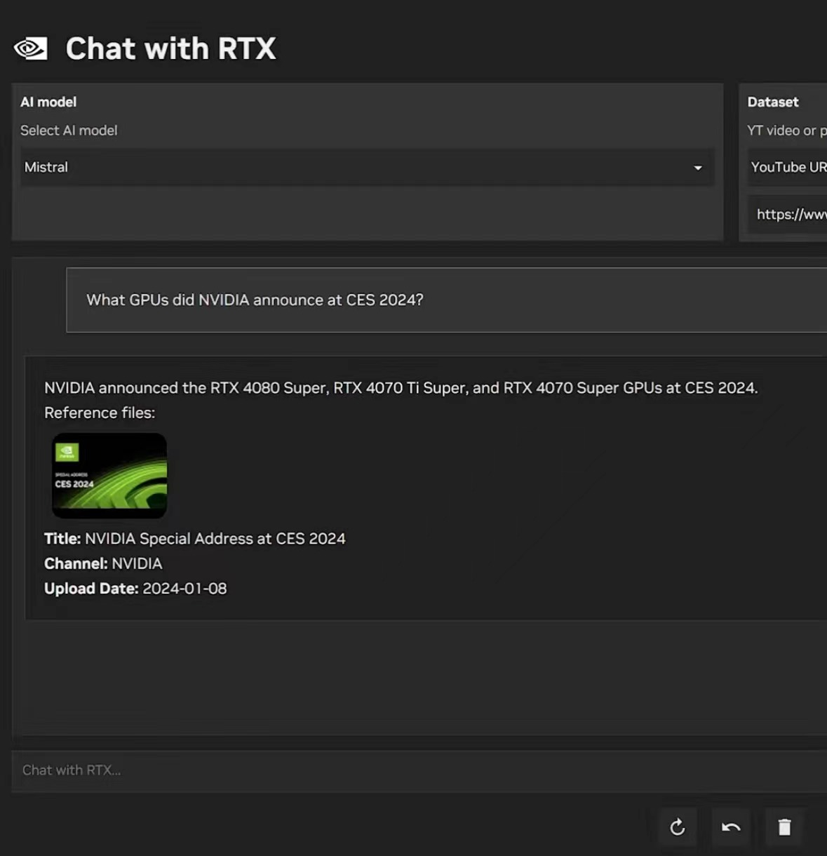 Chat With RTX上线！华硕显卡体验Ai聊天机器人