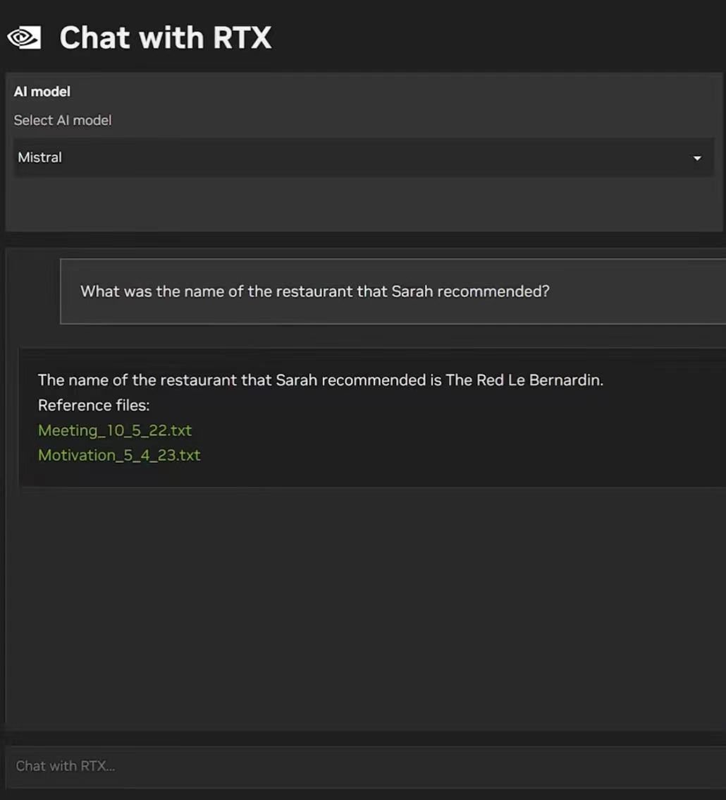 Chat With RTX上线！华硕显卡体验Ai聊天机器人