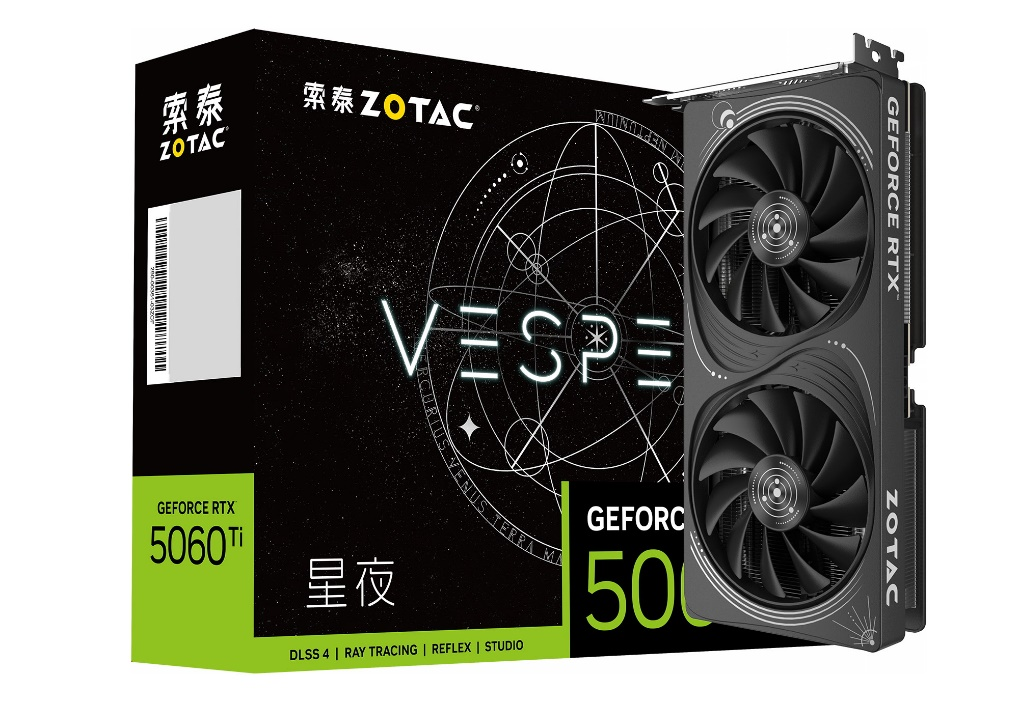 索泰GeForce RTX 5060 Ti 显卡正式发布：个性鲜明的电竞利器