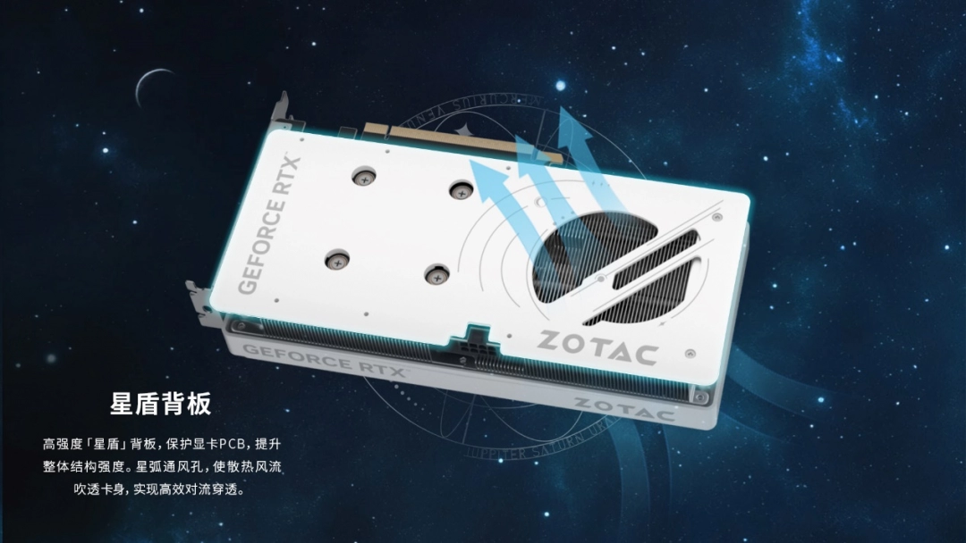 索泰RTX 5060 Ti 8GB 星辰 OC：星轨美学与电竞科技的融合