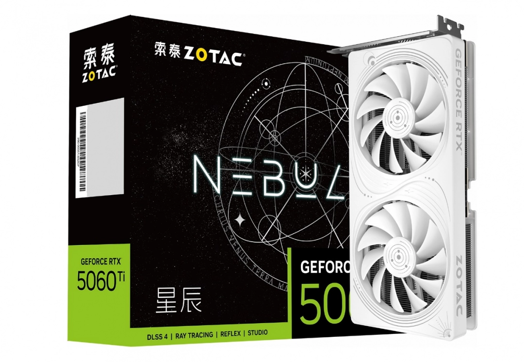 索泰RTX 5060 Ti 8GB 星辰 OC：星轨美学与电竞科技的融合