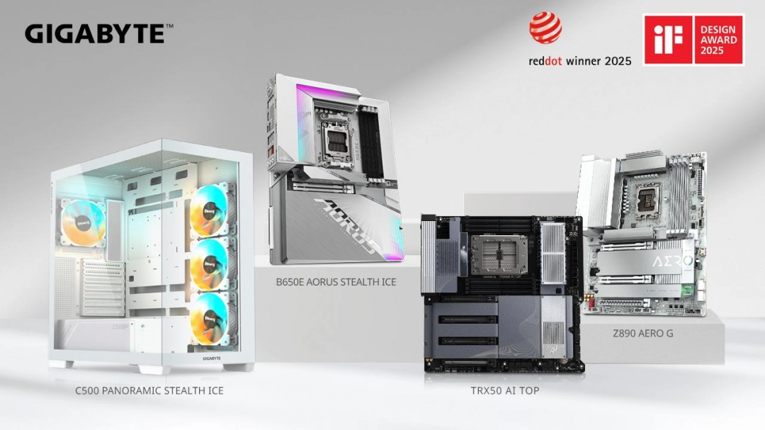 技嘉科技横扫 2025 iF 与红点设计大奖，展现全产品线研发实力