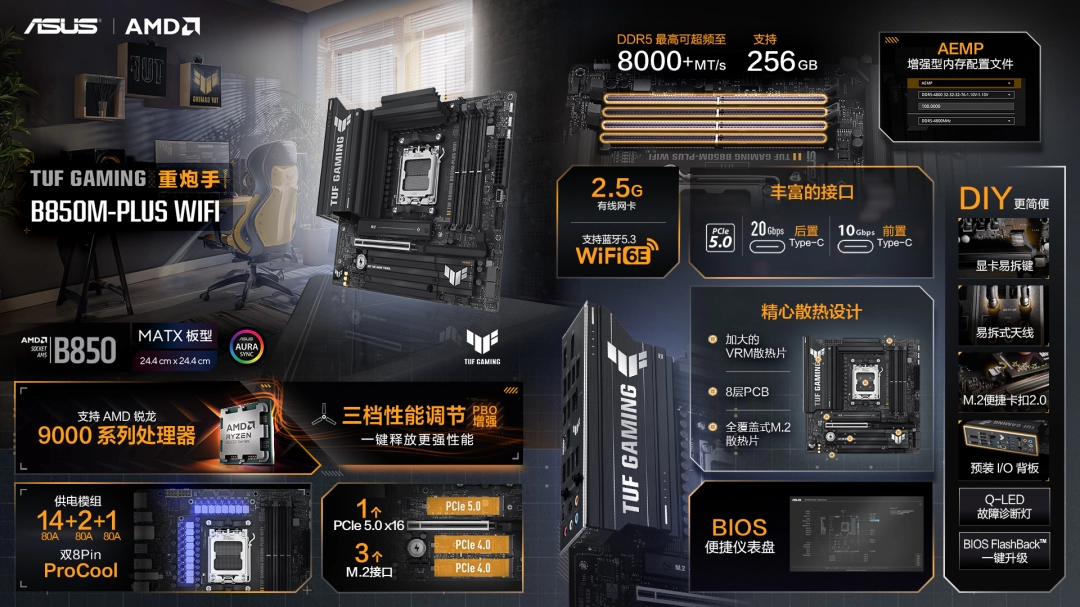 618华硕主板SHOW 晒ROG B850小吹雪主板得3倍积分