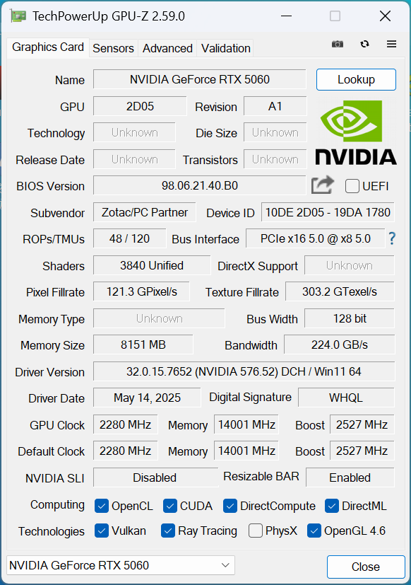索泰 RTX 5060 月白评测：涨幅明显，2k也有一战之力