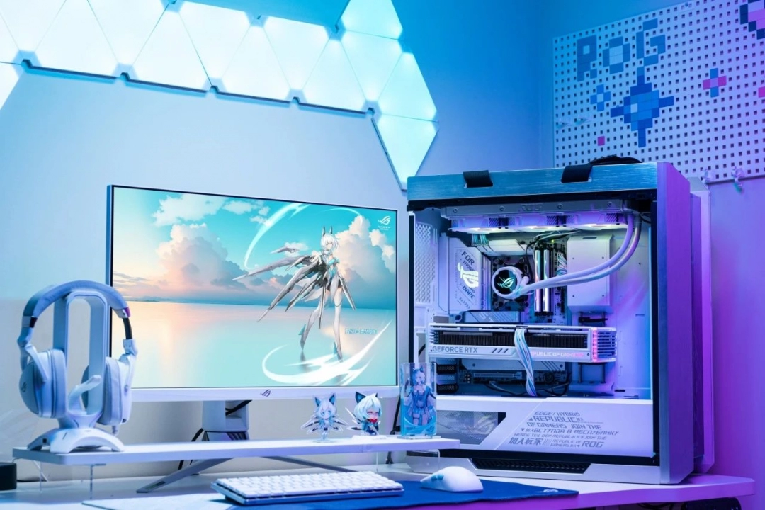 华硕B850/X870吹雪主板加持 打造夏日雪景房