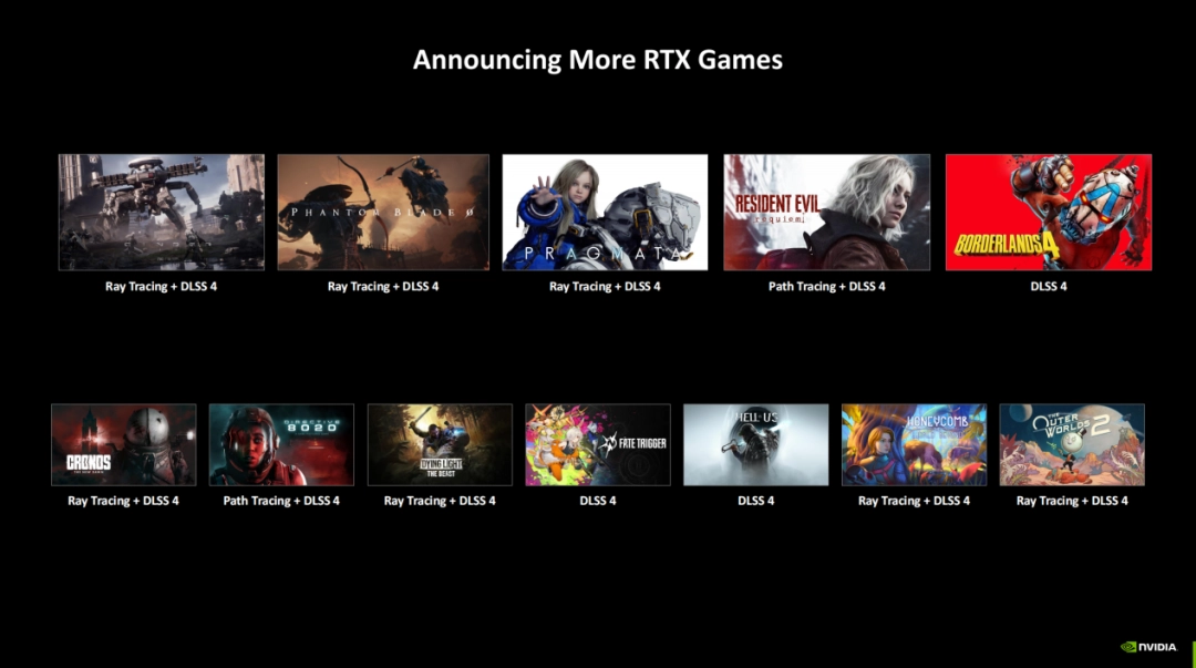 《影之刃零》公布RTX光线追踪视频，大量新游戏支持DLSS 4