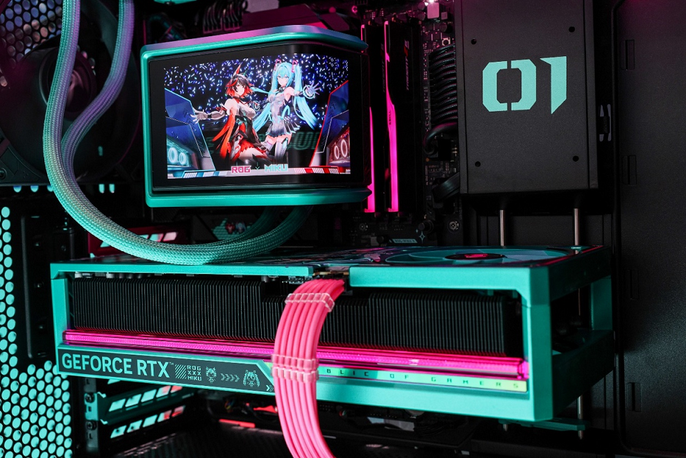 颜值性能拉满！ROG夜神RTX5080 RO姬x初音未来版显卡