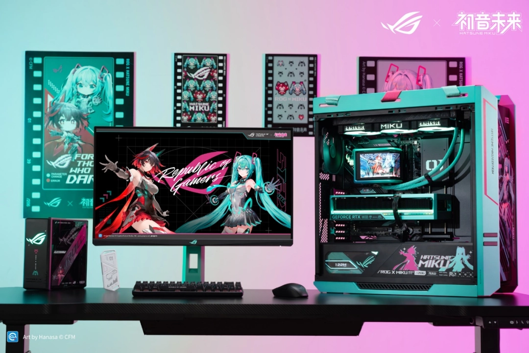 双十一要颜要耀眼！ROG夜神RTX5080 RO姬x初音未来版显卡