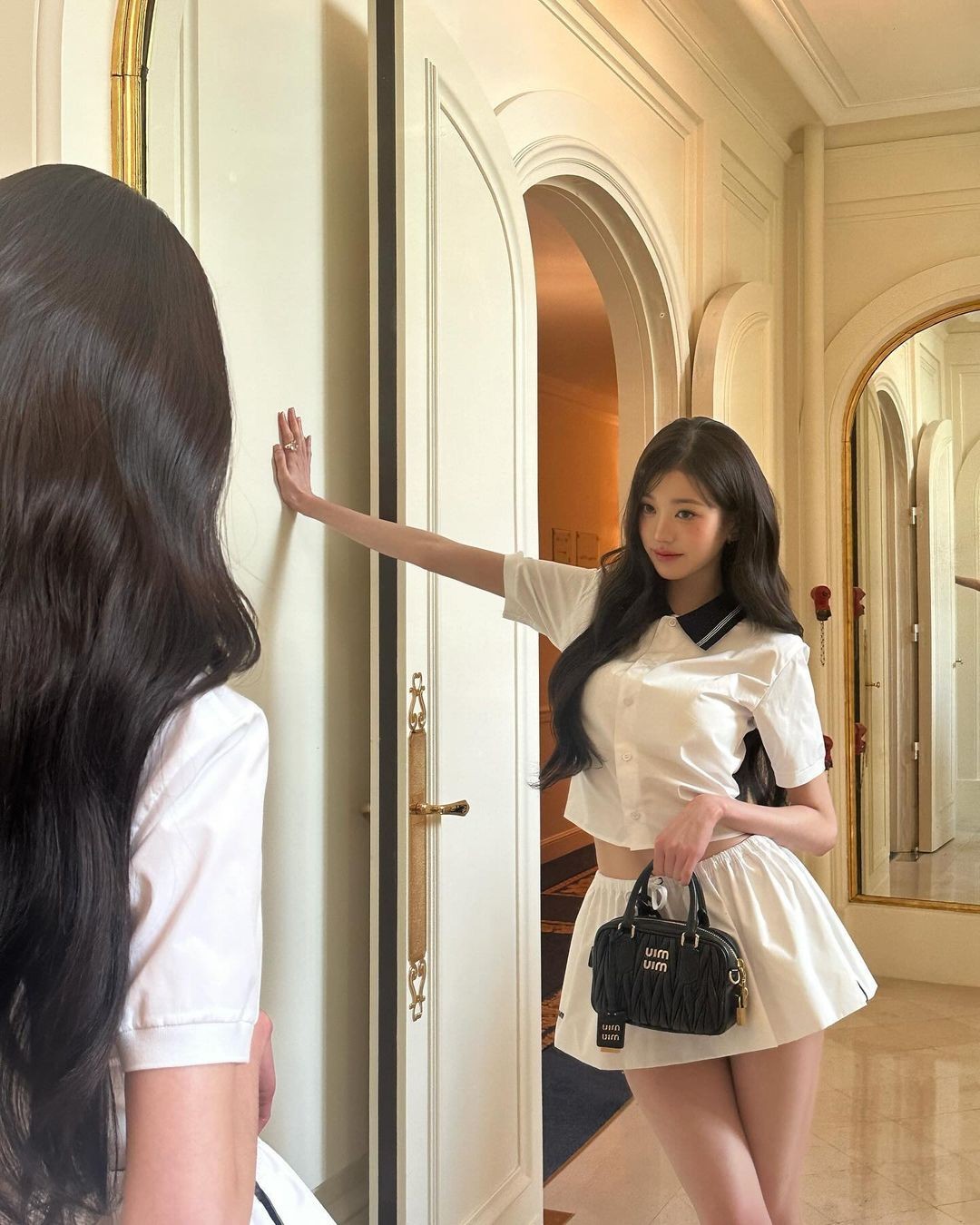 韩国女团美女张元英福利图赏 黑长直发型性感诱惑